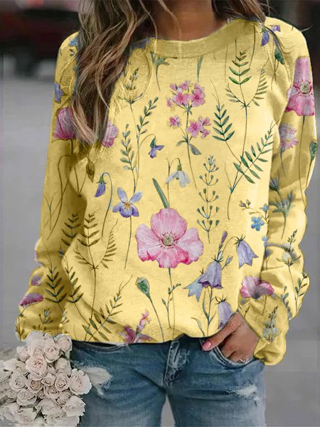 Sudadera de flores