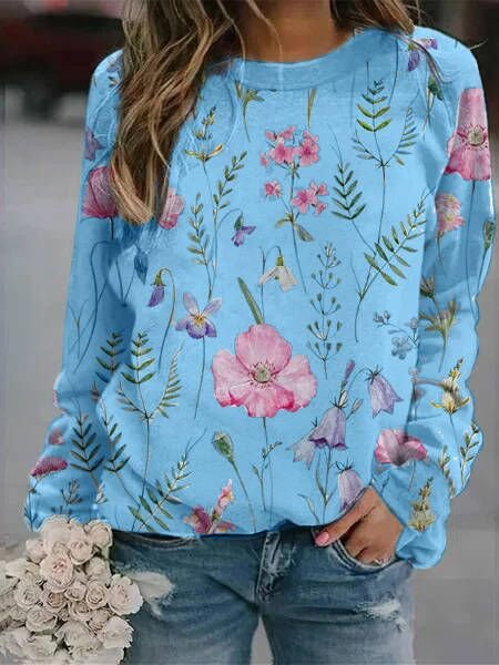 Sudadera de flores